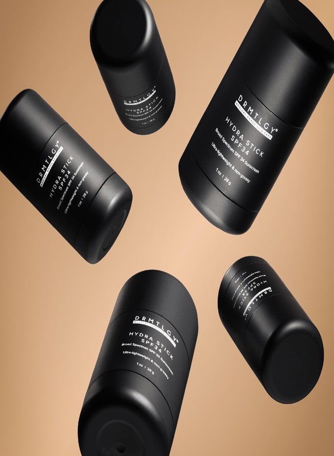 درمتلجي عصا واقي الشمس DRMTLGY بعامل حماية SPF 34 - عصا مرطبة معدنية غير مرئية وخالية من الفوضى للوجه والجسم مع السكوالين والصبار وزيت جوز الهند - واقي شمس واسع الطيف مقاوم للماء لجميع أنواع البشرة - Image 4